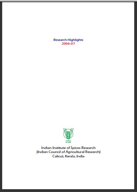 Research Highlights 2006-07